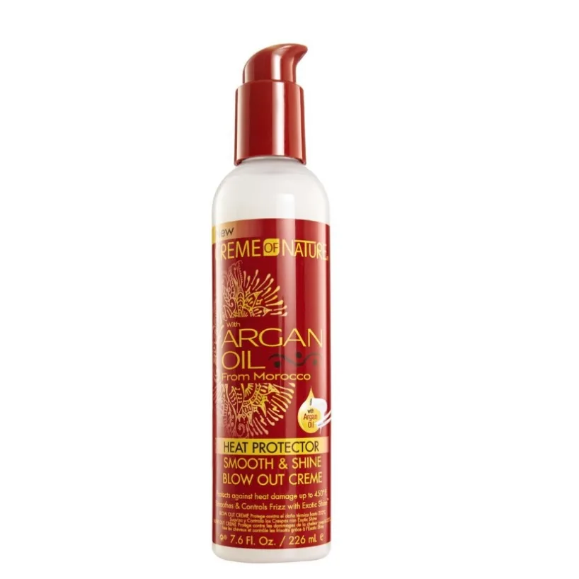 Creme Of Nature Argan Oil Heat Protector Blow Out Creme-7.6oz