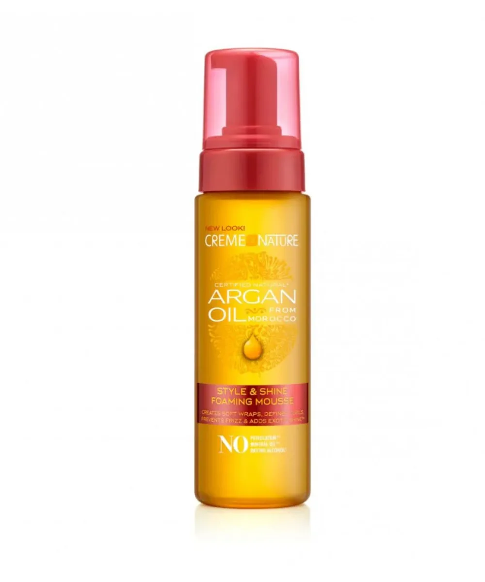 Creme of Nature Argan Oil Style & Shine Foaming Mousse 7oz