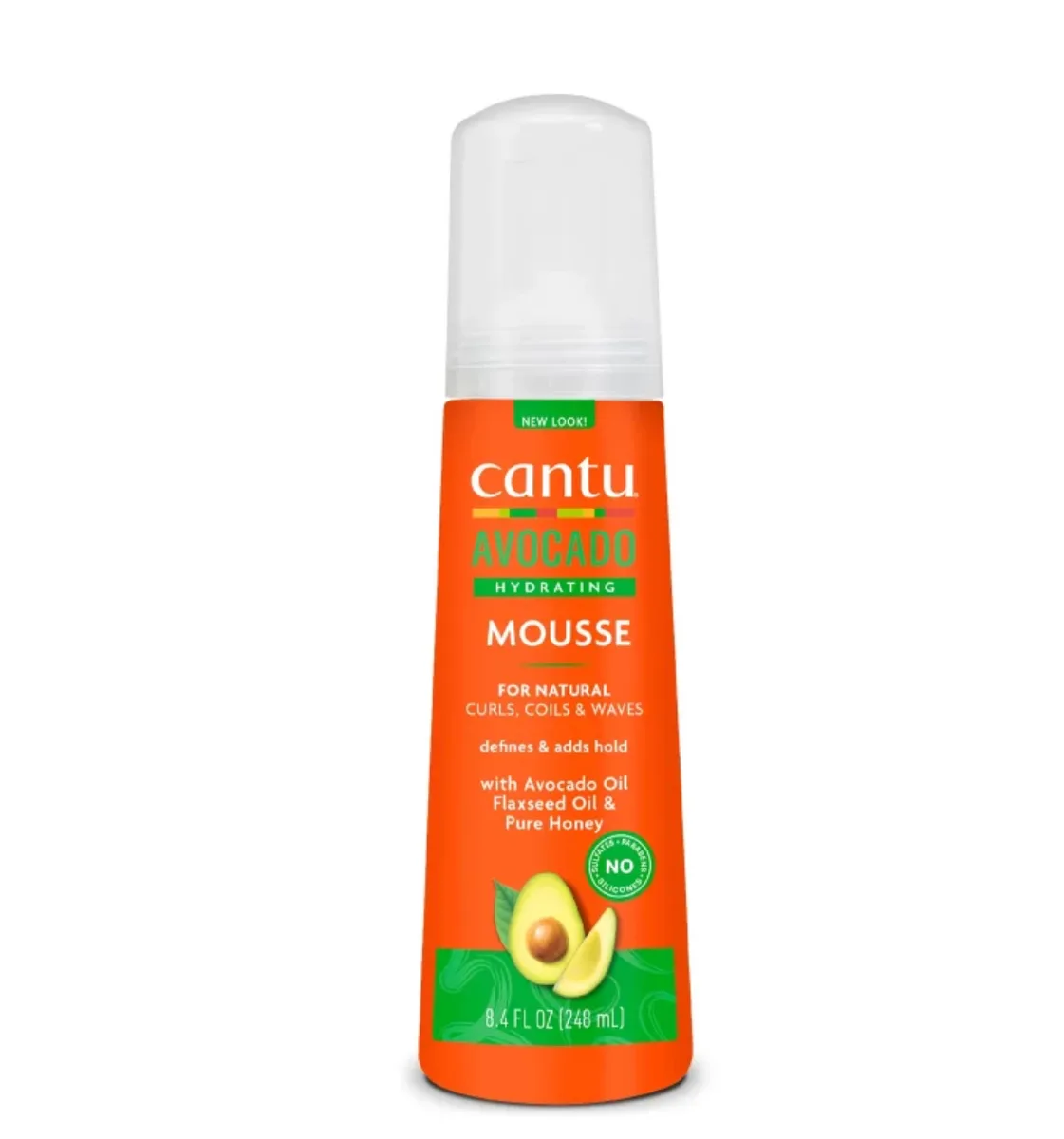 Cantu Avocado Sulfate-Free Hydrating Styling Mousse, 8.4 fl oz