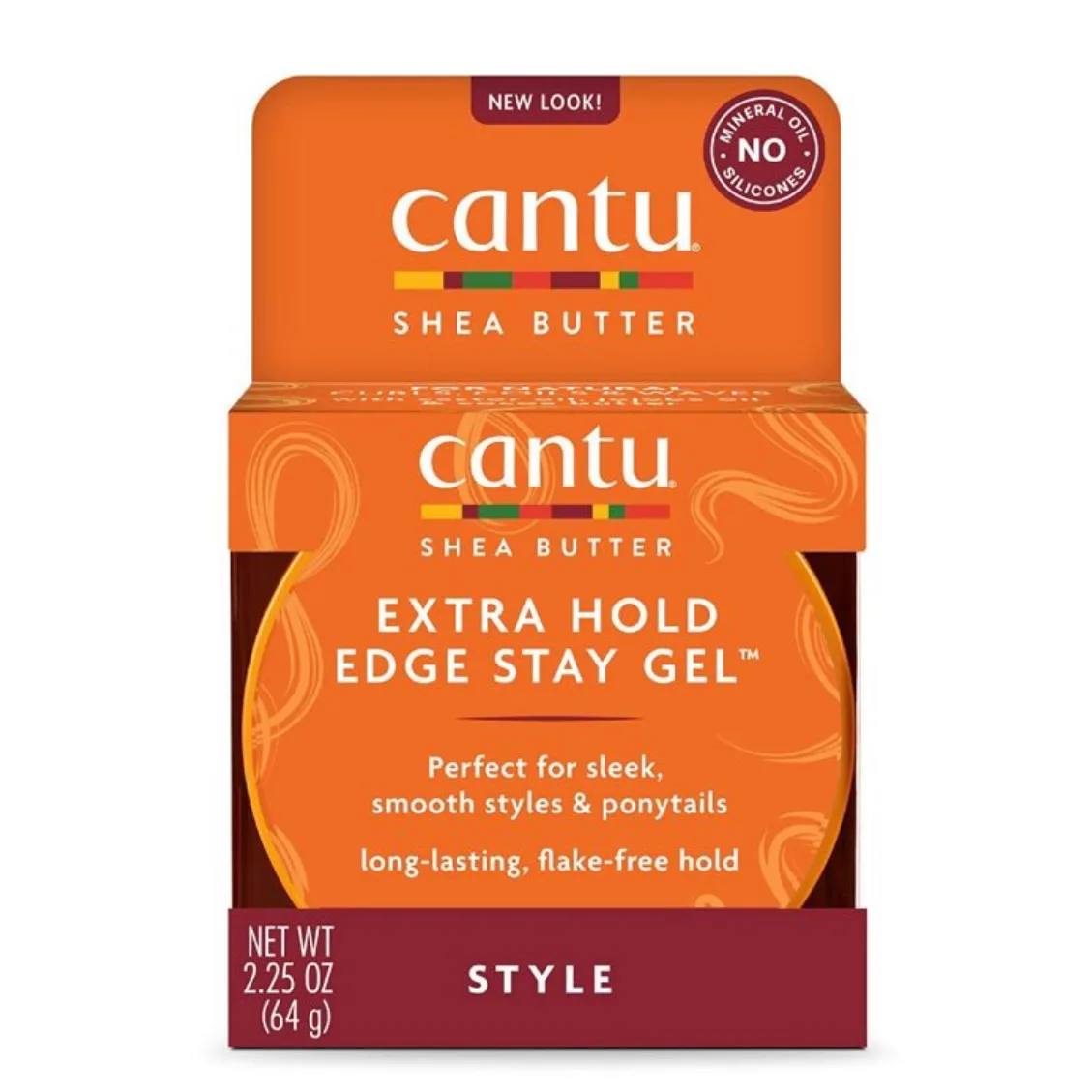 Cantu Shea Butter for Natural Hair Extra Hold Edge Stay Gel – 2.25 OZ / 64 g