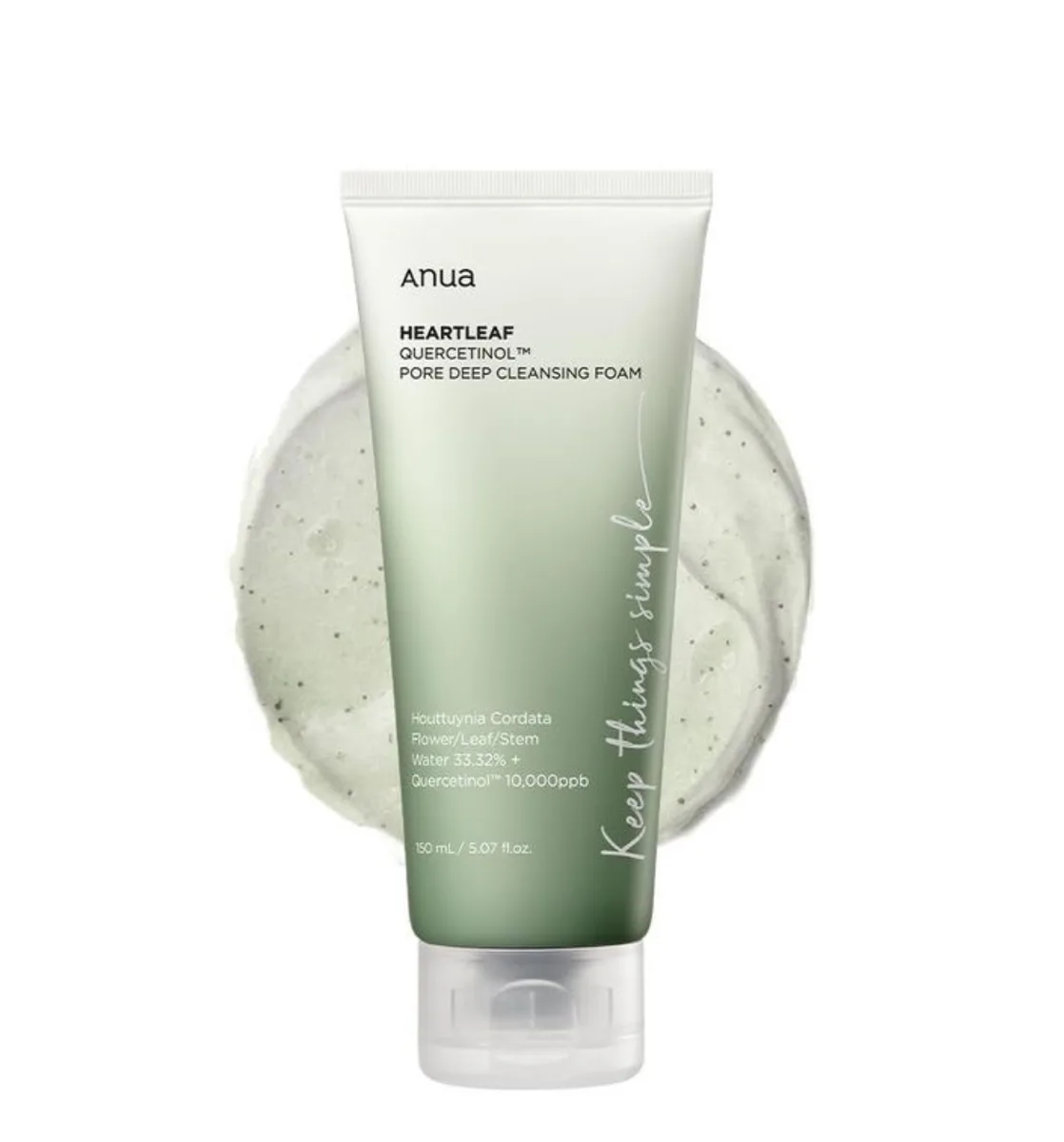 Anua heartleaf querceinol pore deep cleansing foam 5.07 fl oz