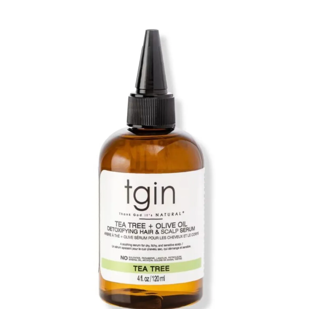 TGIN Tea Tree + Olive Oil Detoxifying Hair And Scalp Serum – 4 oz