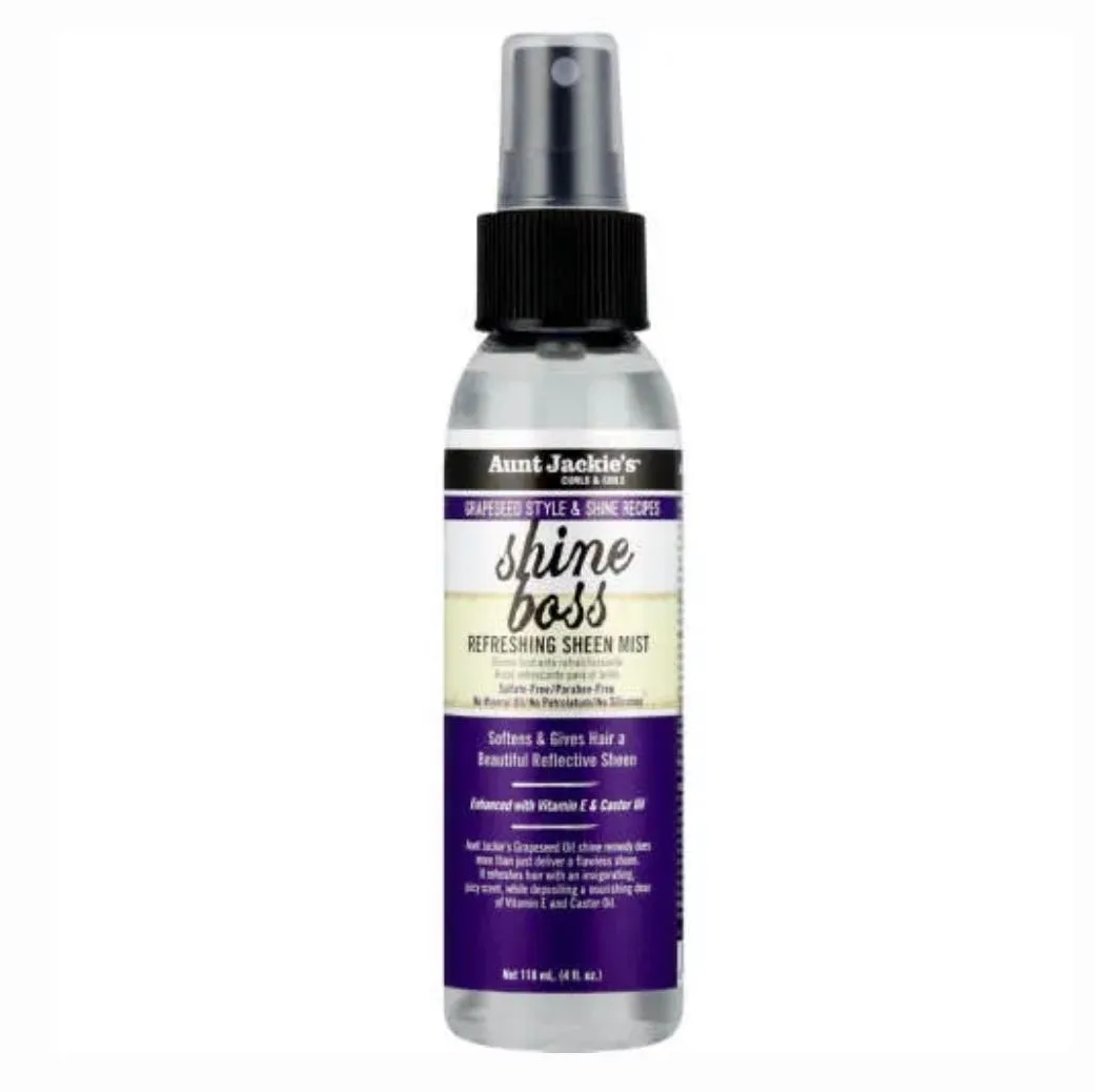 Aunt jackie's grapeseed shine boss refreshing sheen mist- 4oz