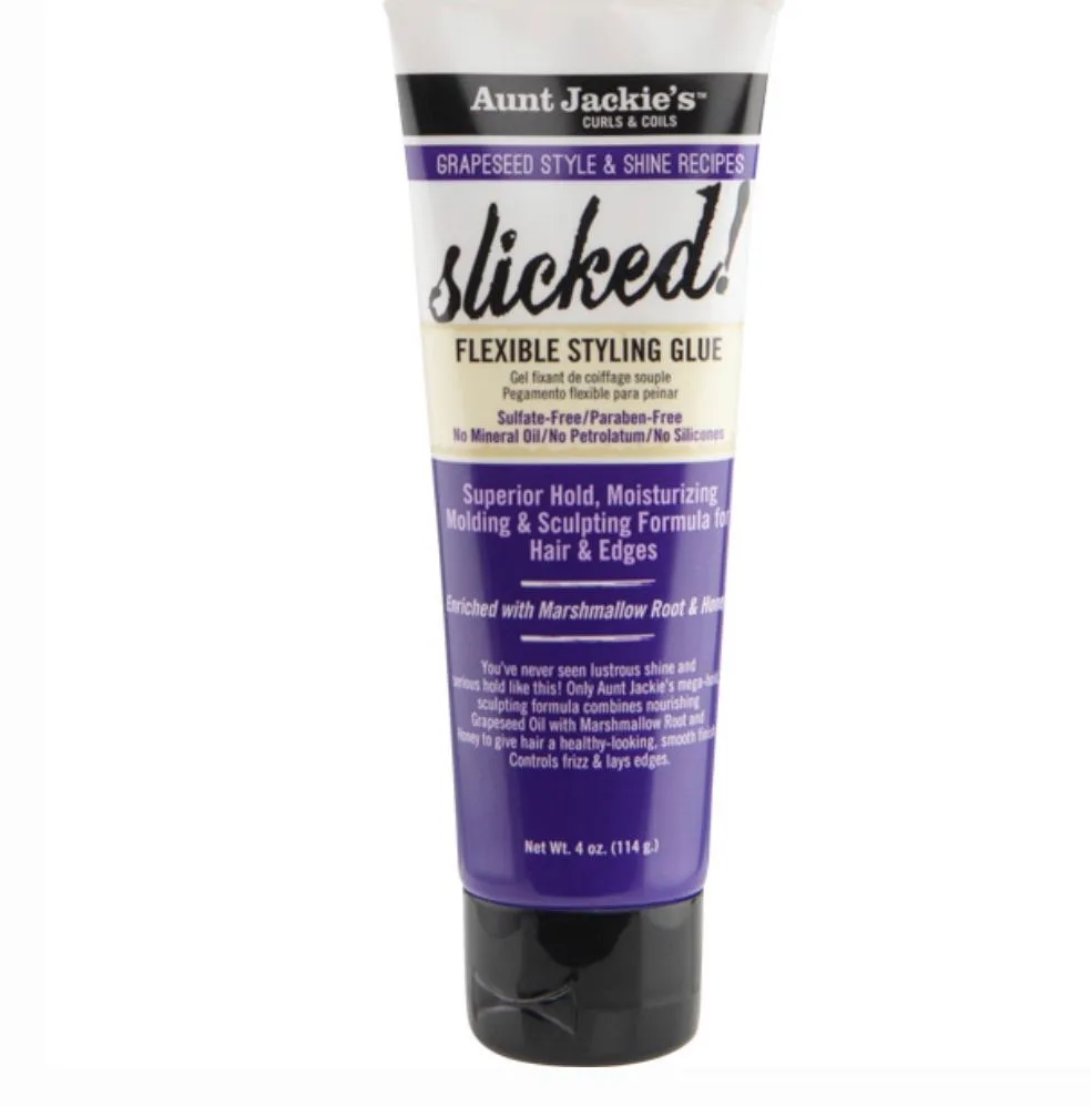 Aunt jackie's grapeseed Slicked! flexible styling glue -4oz