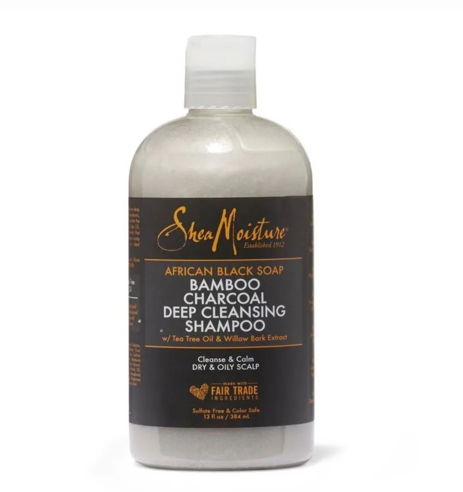 Shea moisture african black soap bamboo charcoal deep cleansing shampoo-13oz