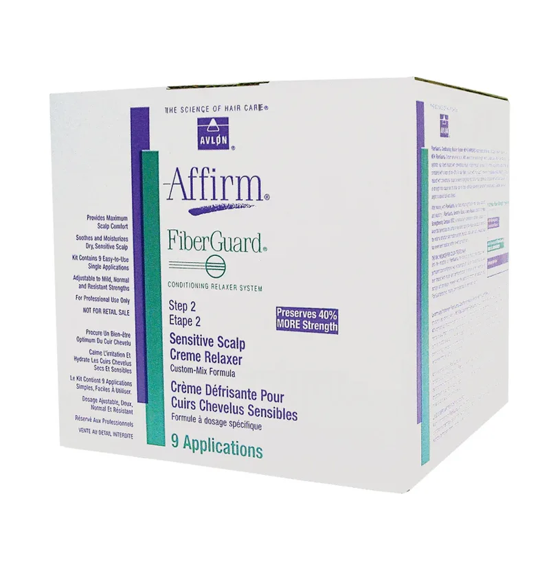 Avlon Affirm fiber guard sensitive scalp relaxer- 9pcs