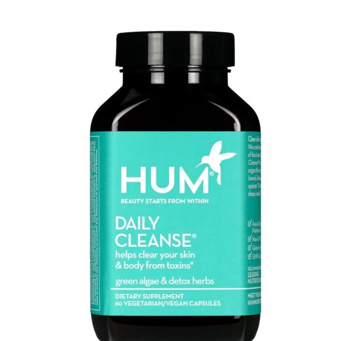 HUM Daily cleanse, body + skin detox -30caps