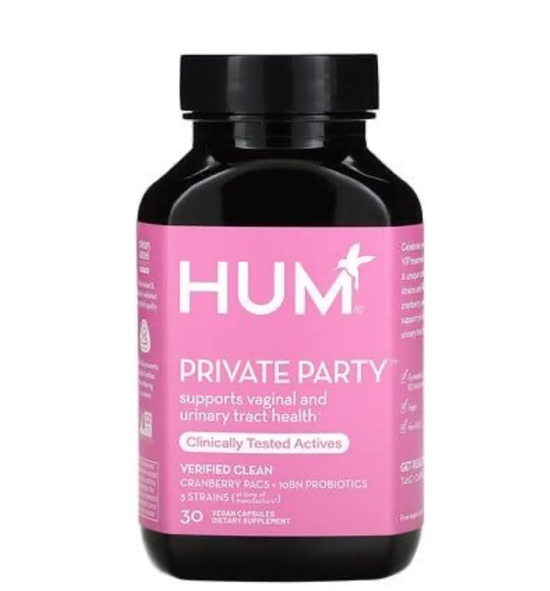 HUM Private party vaginal pH balance + urinary tract -30caps