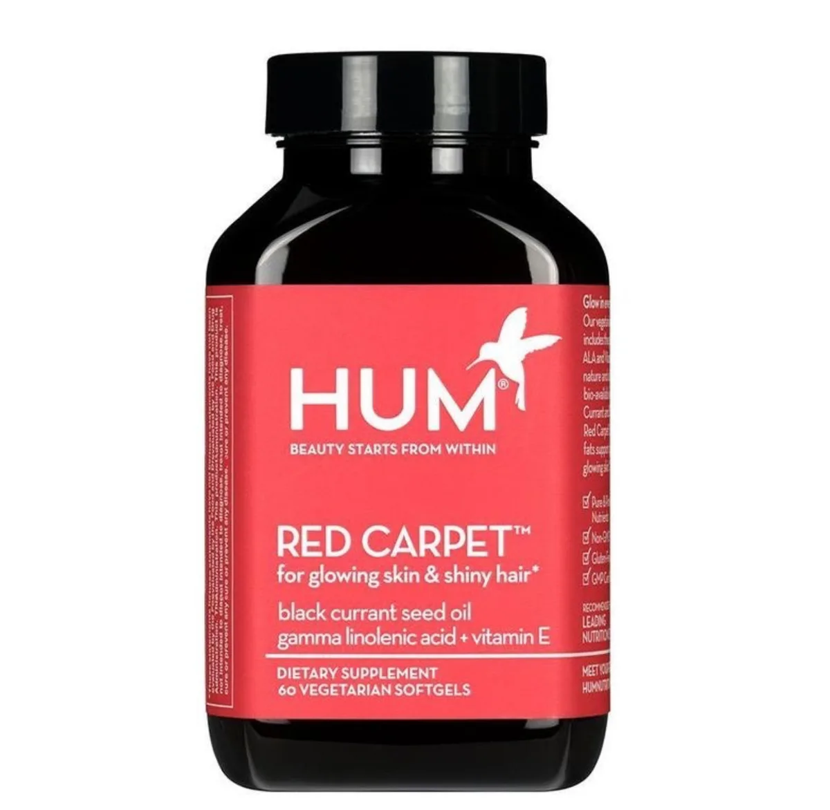 HUM Red carpet for glowing skin & shiny hair ,60 caps