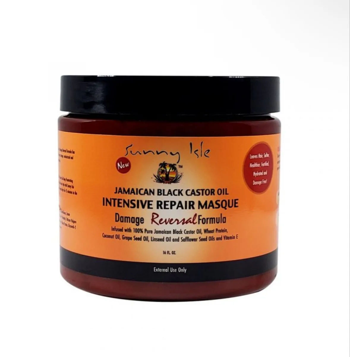 Sunny Isle Jamaican Black Castor Oil Intensive Repair Masque (damage reversal formula)-16oz