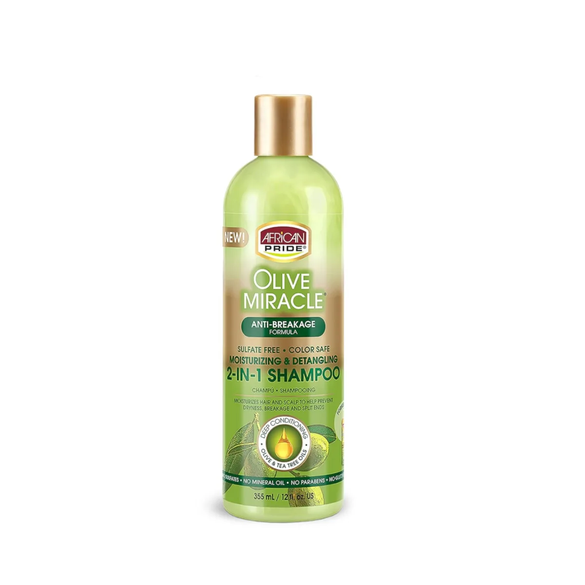 African Pride moisturizing & detangling 2 in 1 shampoo-355ml/12oz