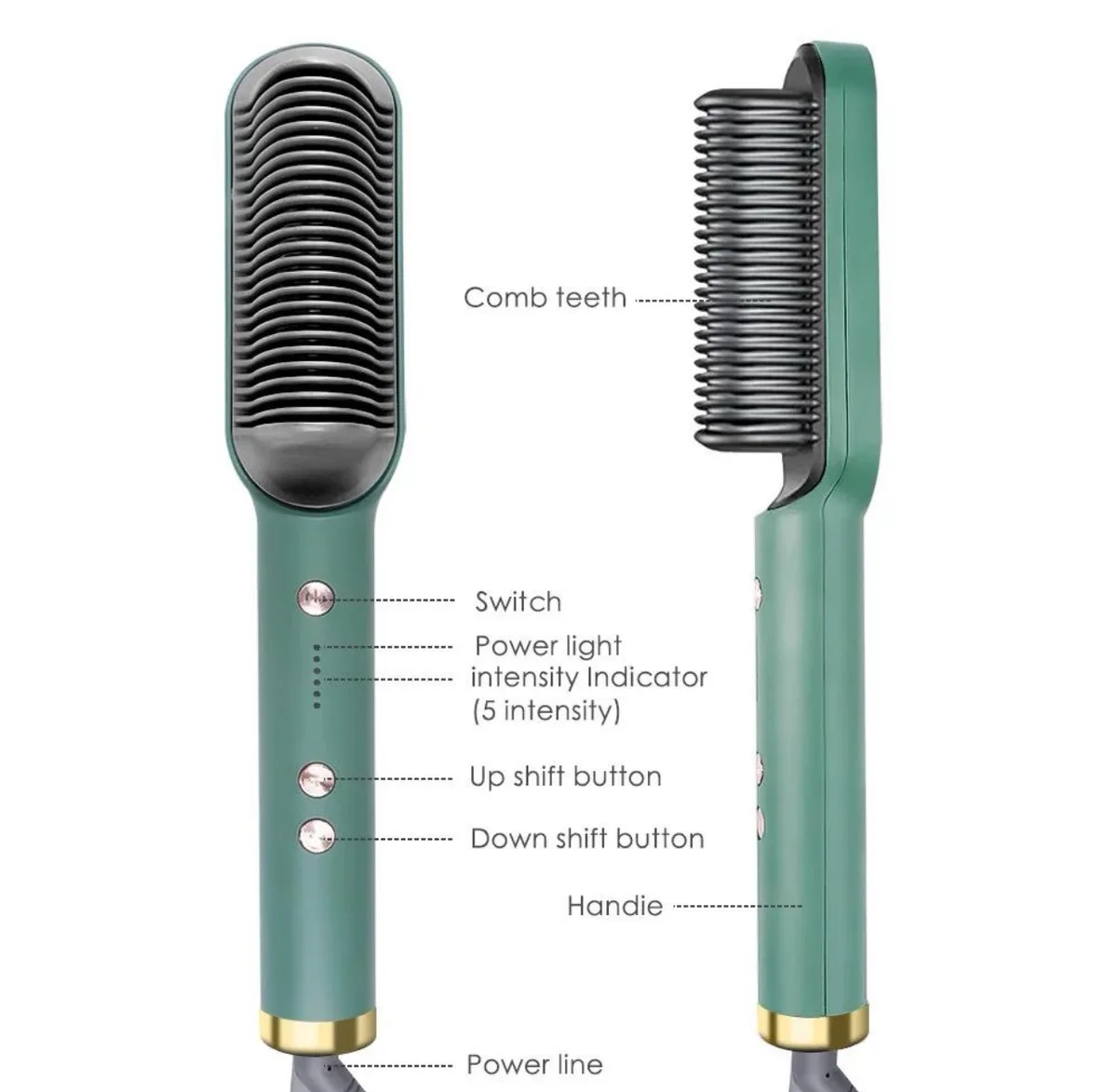 Electric hot comb hair straightener