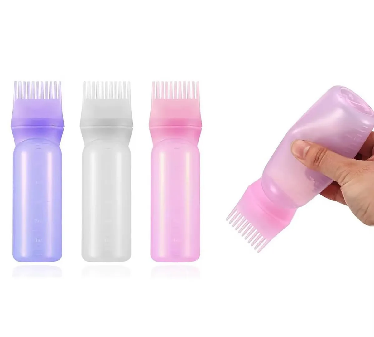Teeth comb applicator bottle