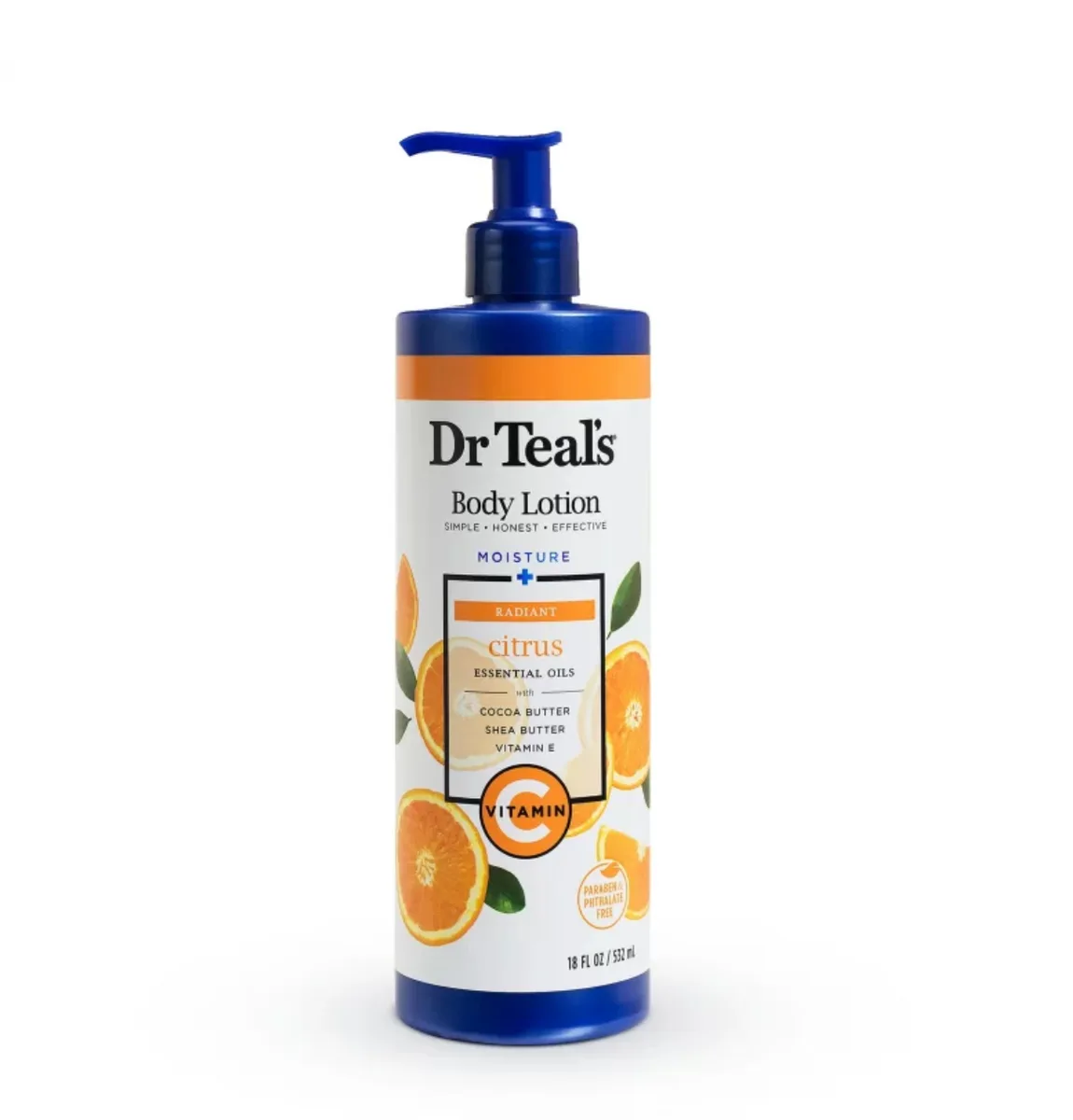 Dr Teal’s Body Lotion w/ Vitamin C & Citrus Essential Oils – 18 oz.