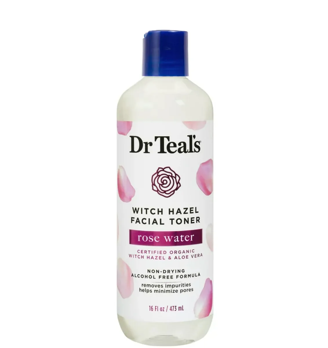 Dr Teal’s Witch Hazel Facial Toner, Rose Water – 16 fl oz