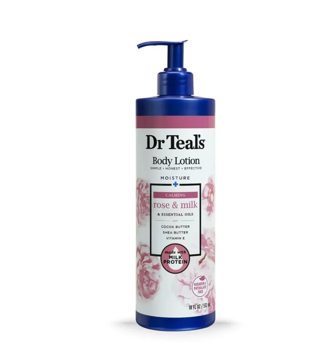 Dr Teal’s Body Lotion, Rose & Milk – 18 fl oz