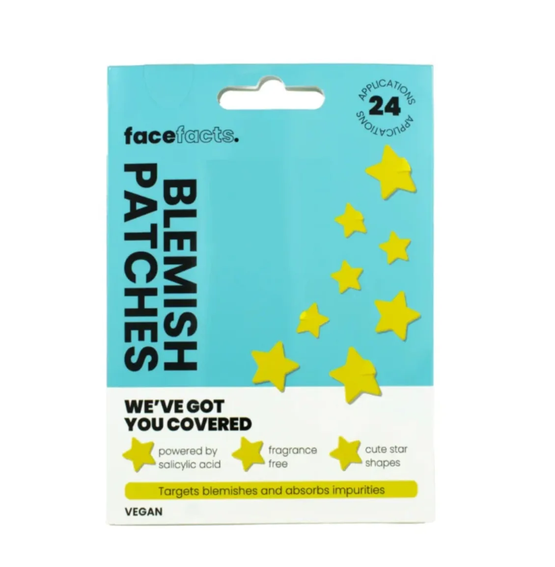 Face facts hydrocolloid blemish patches - stars 24ct