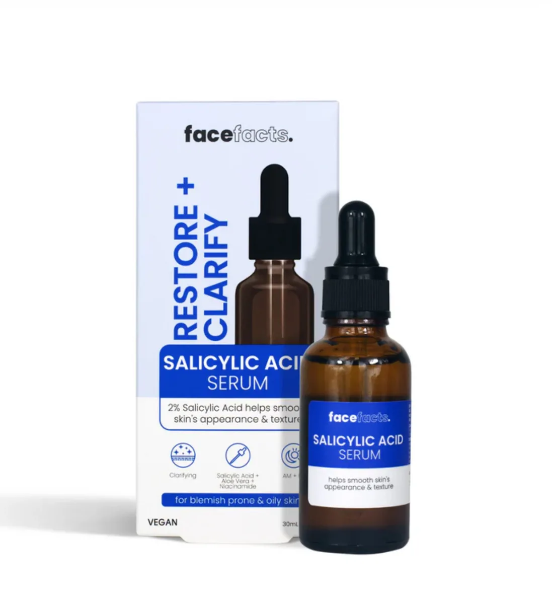 Face facts restore + clarify salicylic acid serum -30ml