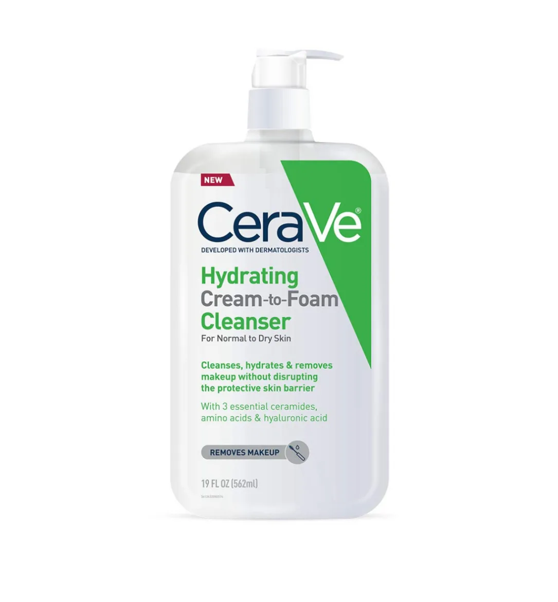 CeraVe Hydrating Cream-to-Foam Cleanser – 16 oz