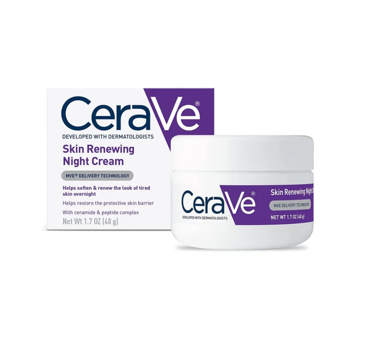 CeraVe Renewing System, Skin Renewing Night Cream, 1.7oz