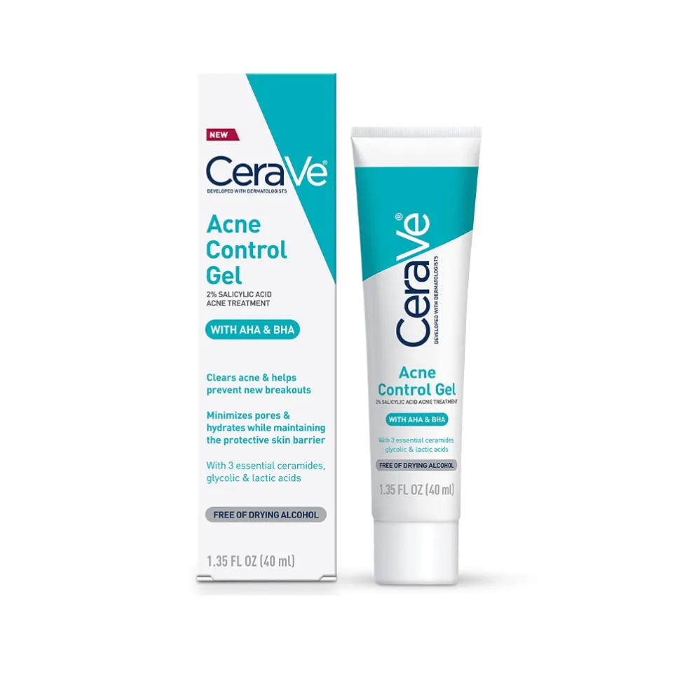 CeraVe Salicylic Acid Acne Treatment AHA/BHA Acne Gel-1.35
