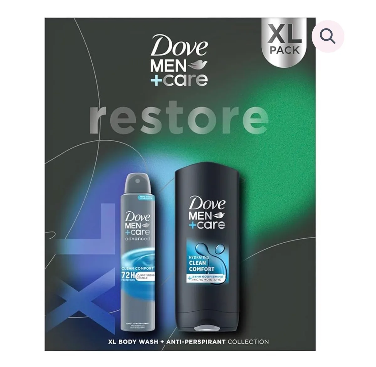 Dove Men+Care Restore Clean Comfort Duo XL Gift Set