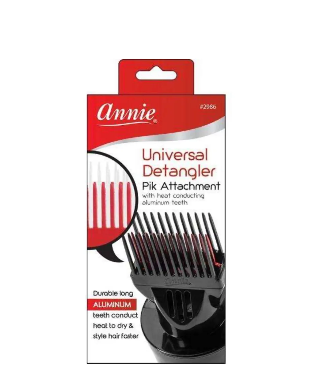 Annie Universal Fit Detangler Hair Dryer Pik / Attachment, 1 Pc