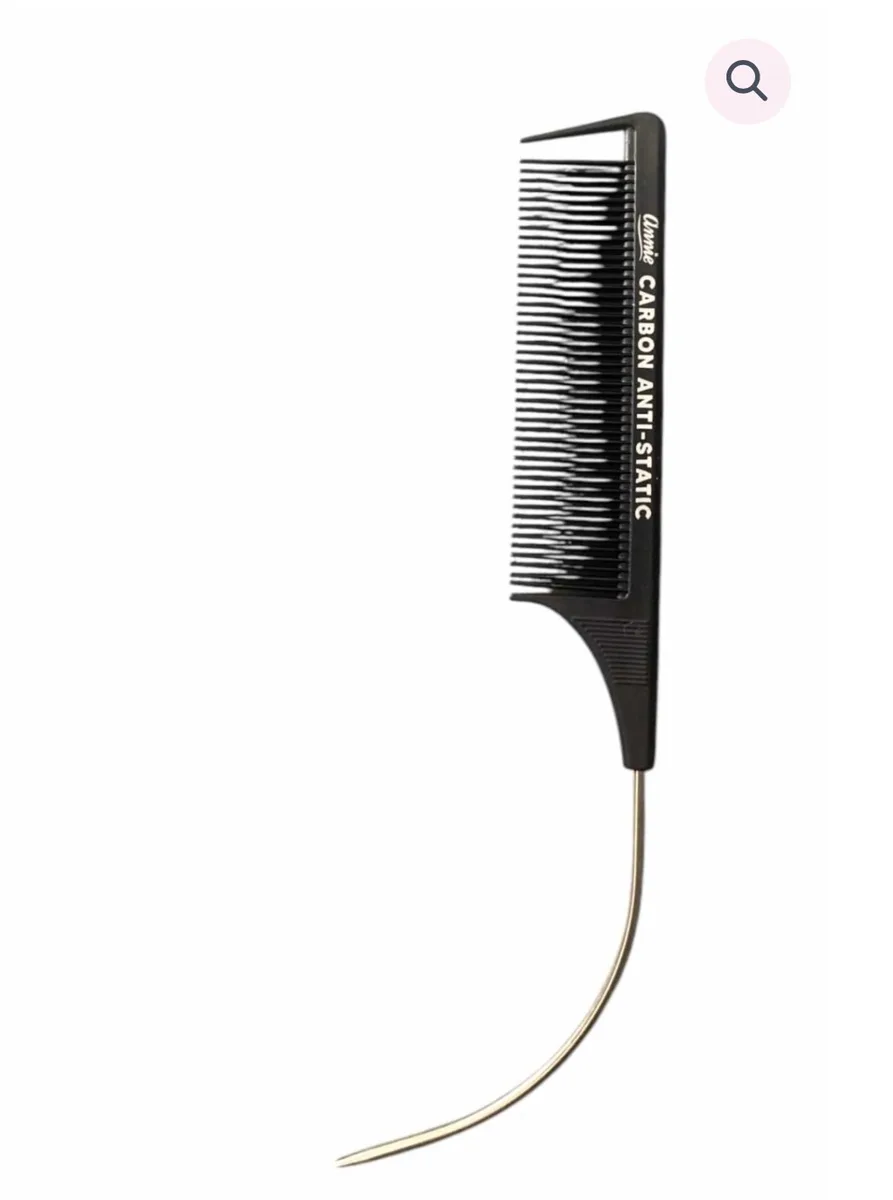 Annie Carbon C-Parting Pin Tail Comb