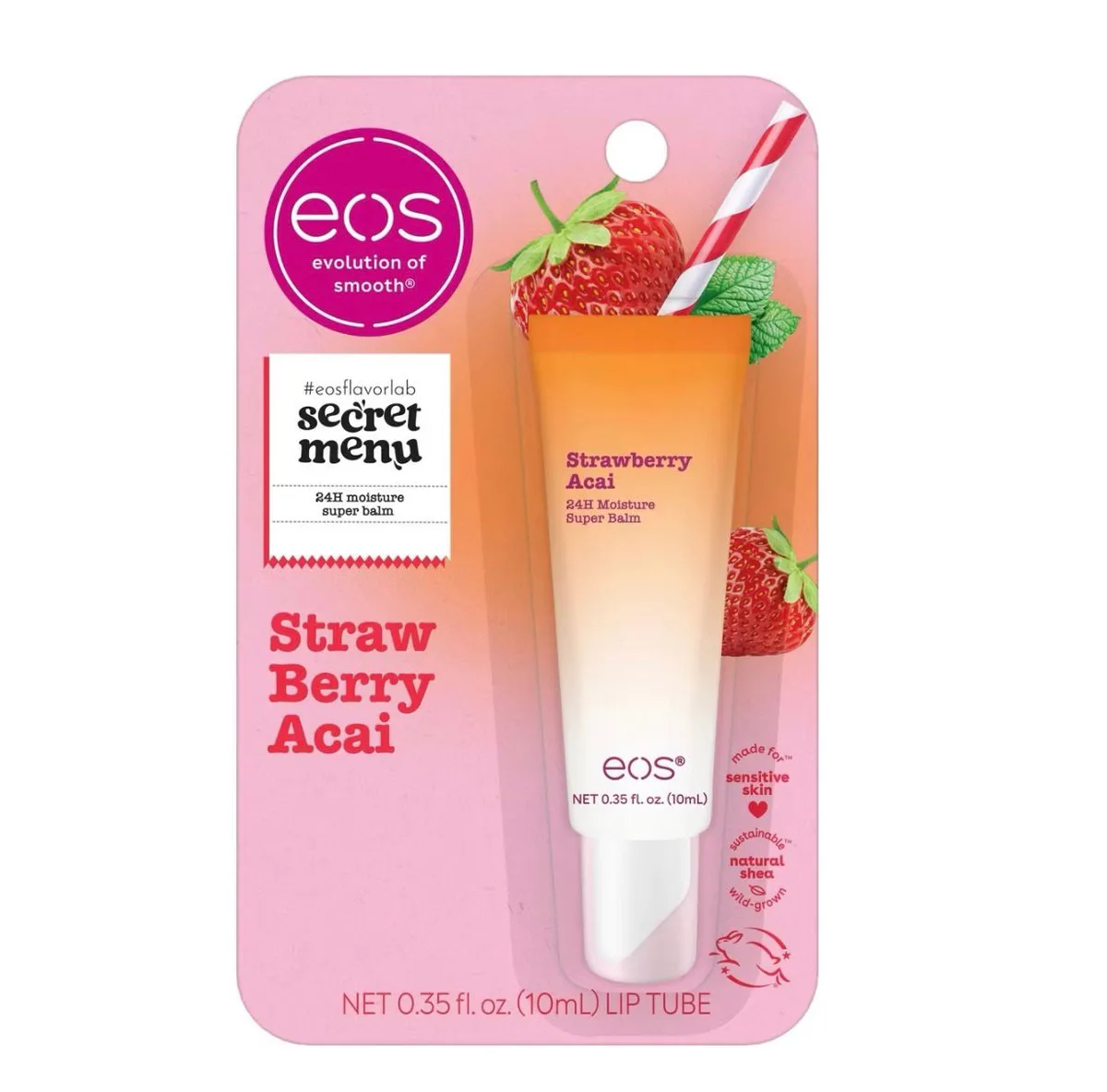 EOS Limited Edition Lip Balm 24H Moiture super balm- strawberry acai