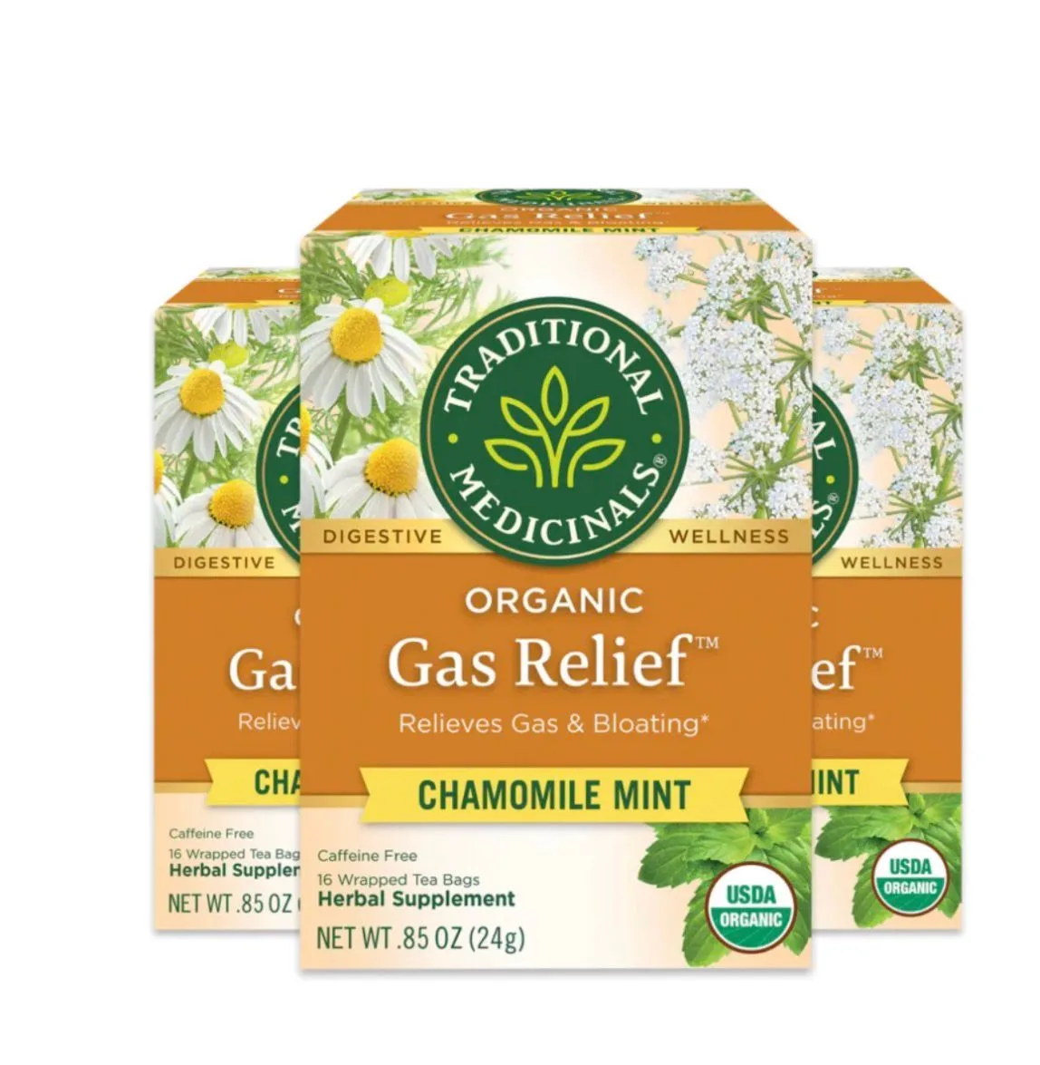 Traditional Medicinals Organic Gas Relief "Chamomile Mint" Tea -16bags