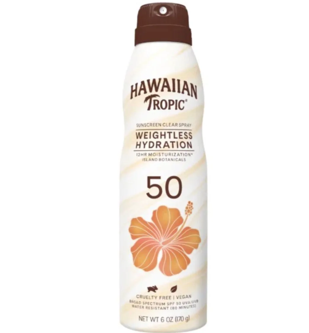 Hawaiian Tropic Weightless hydration sunscreen spray SPF50 - 6oz
