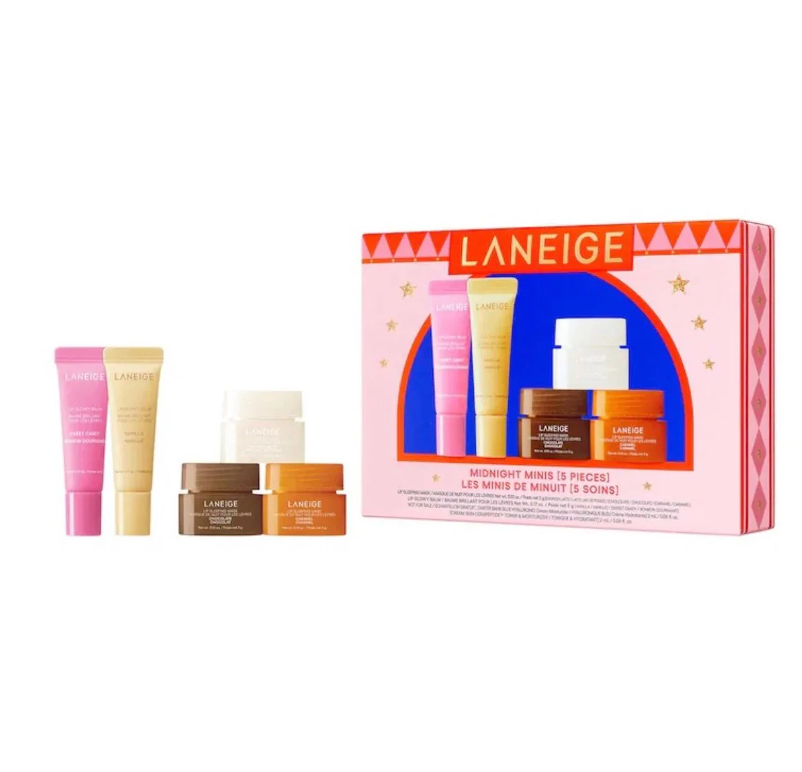 LANEIGE Midnight Minis Lip Glowy Balm and Lip Sleeping Mask Gift Set