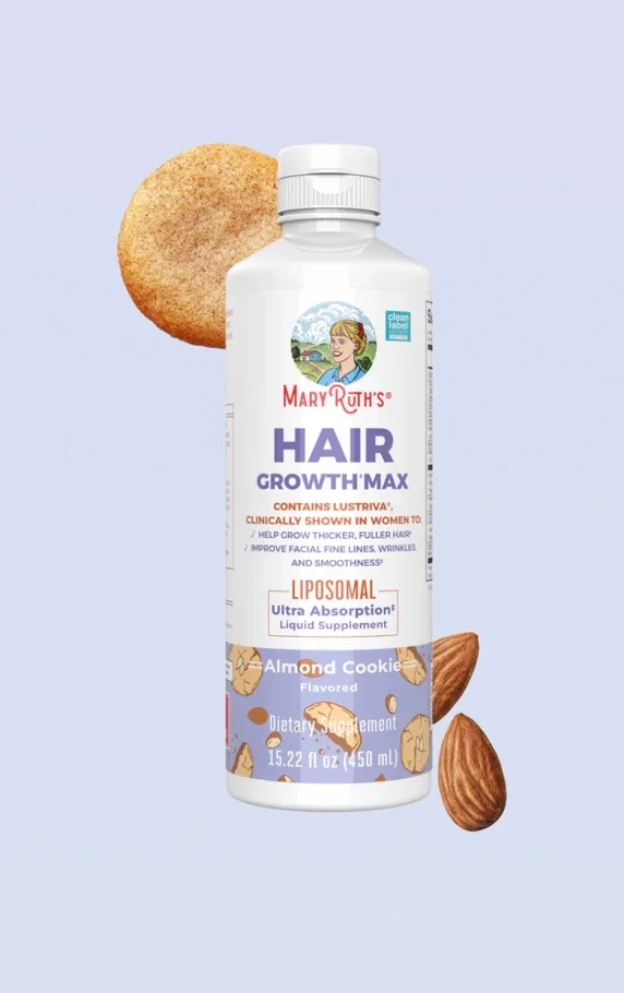 Mary Ruth’s Hair Growth Max Liposomal -Almond Cookie -15oz