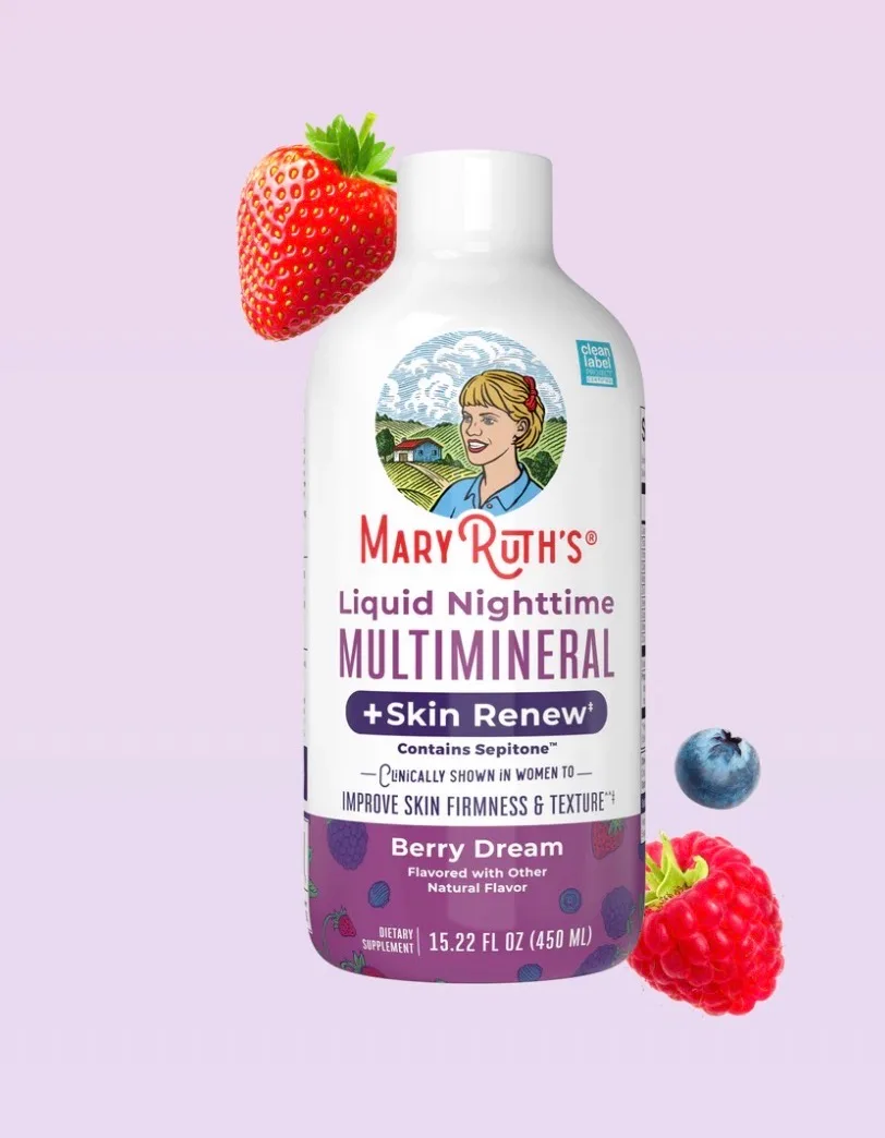 Mary Ruth’s Liquid Nighttime Multimineral + Skin Renew , Berry Dream - 15.22oz