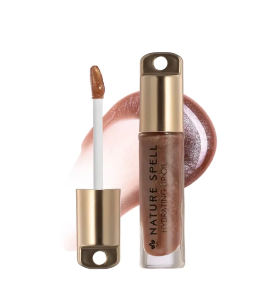 Nature Spell Hydrating Lip Oil – Cali Brown Shimmer