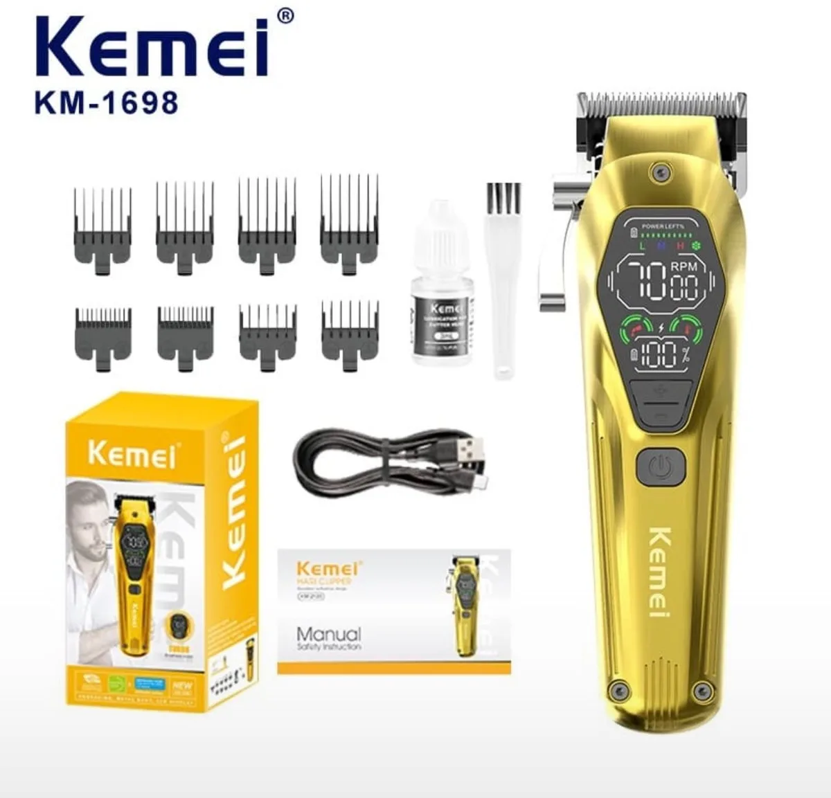 Kemei KM-1698 Professional barbering machine - adjustable speed