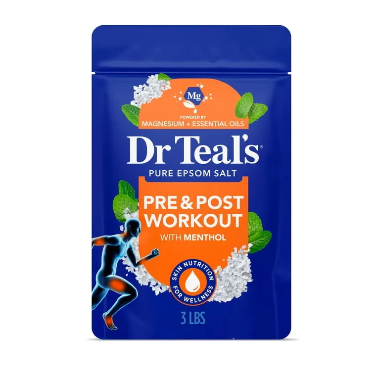 Dr Teals Pure Epsom Salt-Pre&Post workout with menthol - 3lbs
