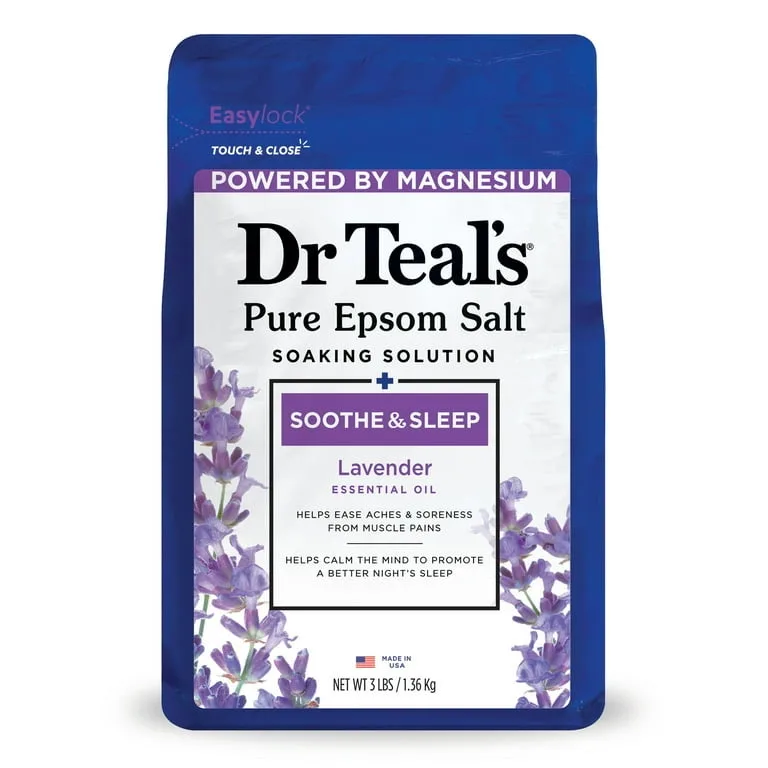 Dr Teals Pure Epsom Salt -Soothe & Sleep - Lavender - 3lbs