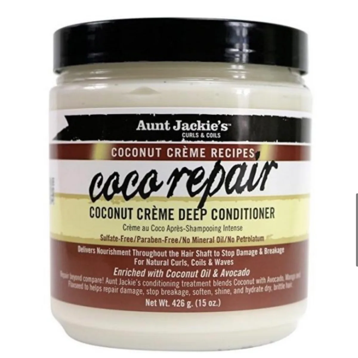 Aunt Jackie's Coconut Creme Coco repair Deep conditioner-15oz