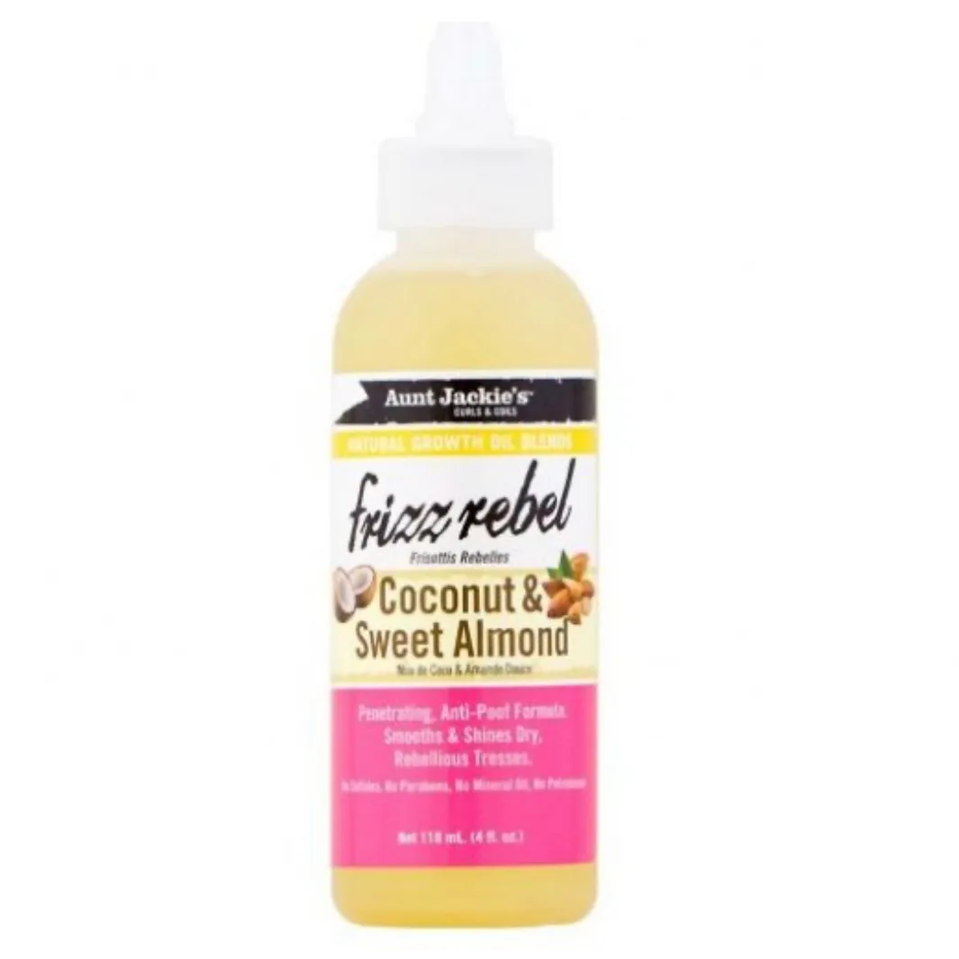 Aunt Jackie's Frizz Rebel Coconut & sweet almond natural growth oil-4oz