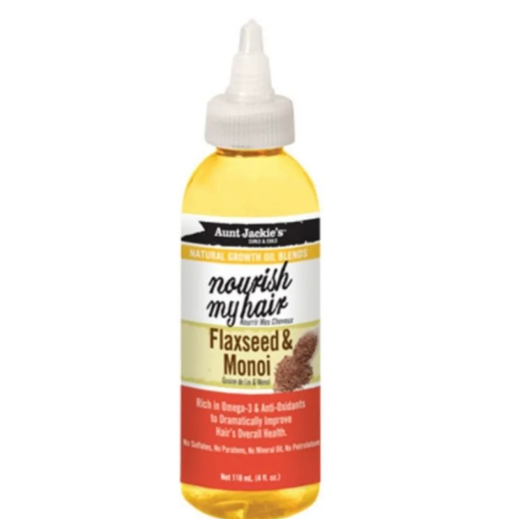 Aunt Jackie's Nourish my hair flaxseed & monoi natural growth oil-4oz