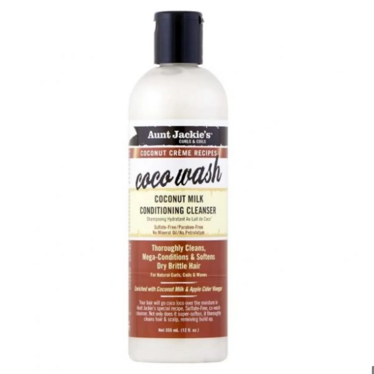 Aunt Jackie's Coconut Creme Coco Wash Coconut milk conditioning cleanser-12oz