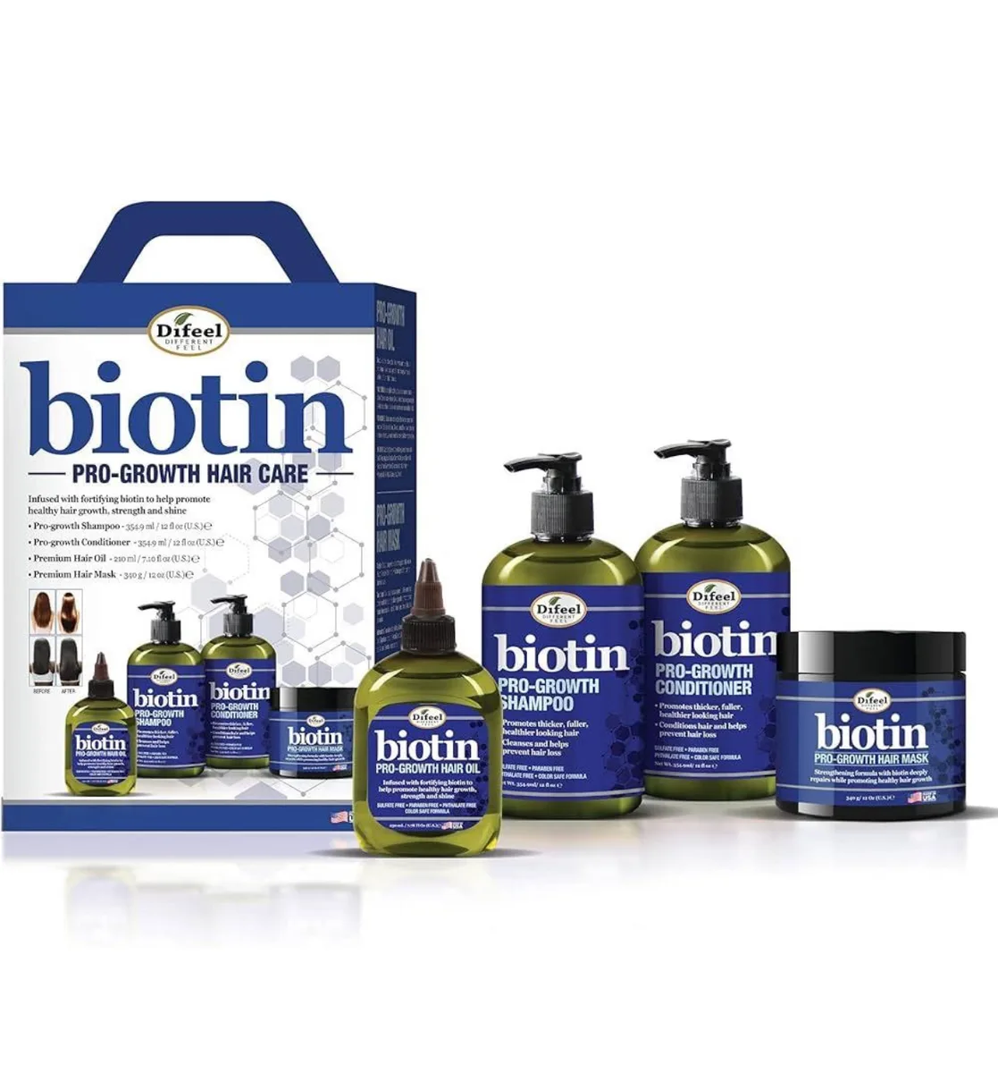 Difeel Biotin pro growth Hair care set of 4