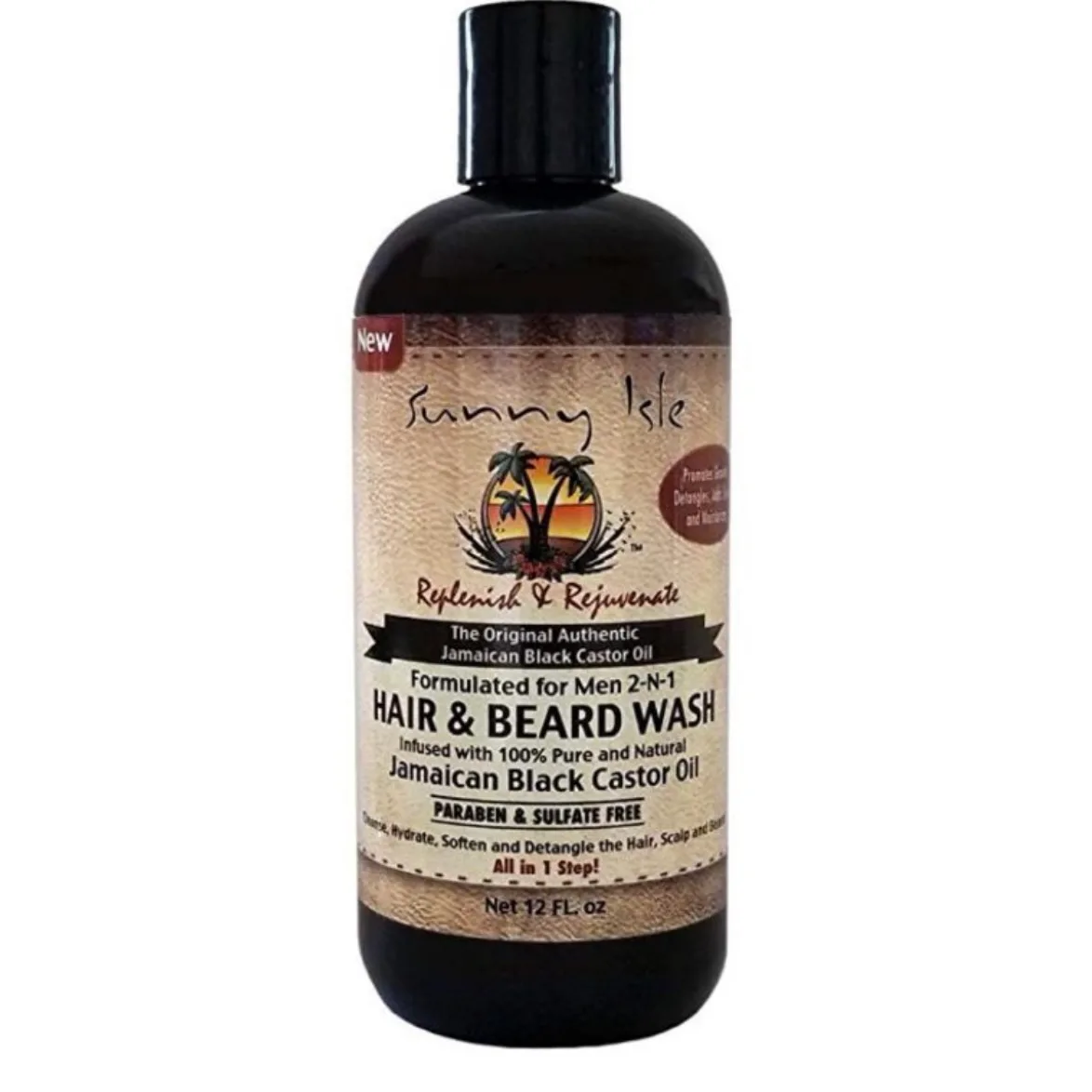 Sunny Isle Jamaican Black Castor Oil Formulated for Men 2-N-1